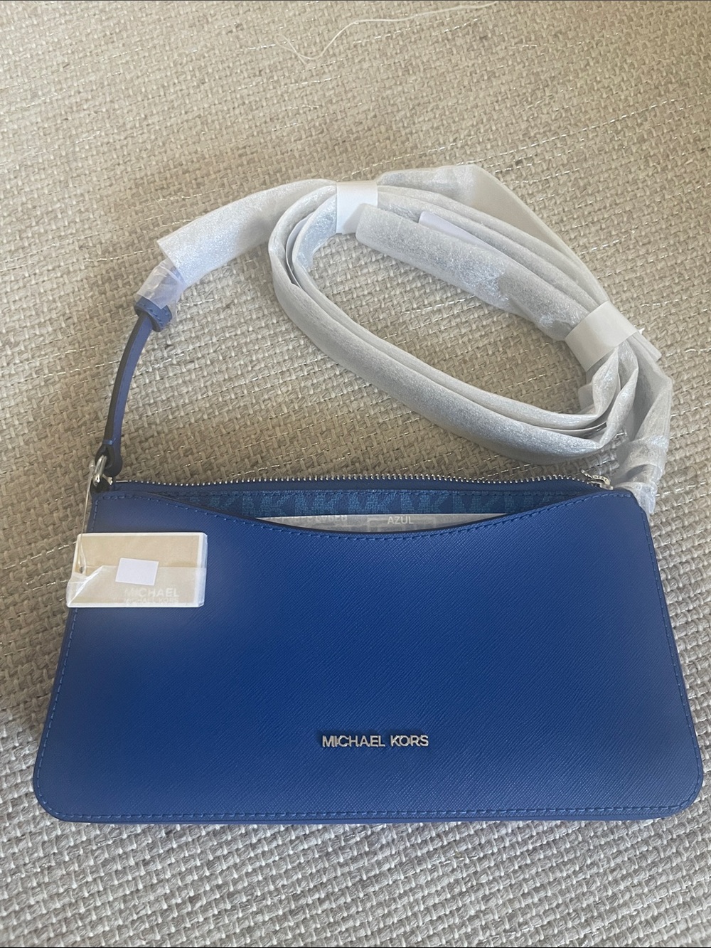 Michael Kors Royal Blue Saffiano Leather Crossbody Bag